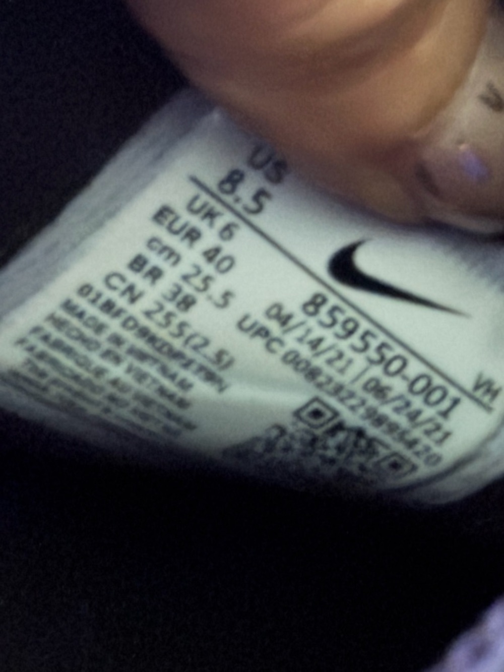 Nike Air Max Thea Mid boots Leather Black/White Slip-On Sneakers Reflect Sz 8.5 - Picture 7 of 9